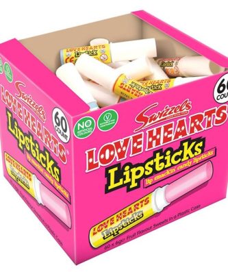 SWIZZELS LOVE HEARTS CANDY LIPSTICK 6g (60 Pack)