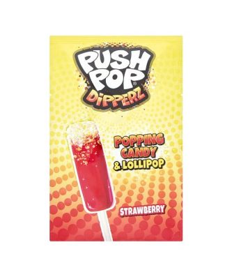 Bazooka Push Pop Dipperz Popping Candy & Lollipop (48 Pack)