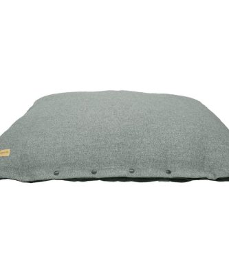 Earthbound Flat Cushion Tweed Steel Grey Medium