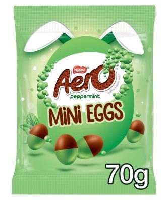Aero Peppermint Milk Chocolate Mini Eggs 70g 12 Pack