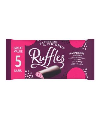 Jamesons Ruffle Bar Raspberry & Coconut Ruffle 130g 14 x 5 Pack