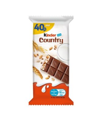 Kinder Country Milk Chocolate with Cereals 23g 40p 40 Pack