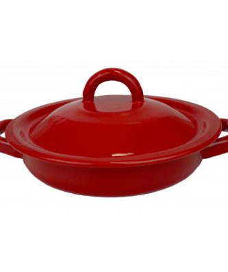 Tortilla Warmer Pewter Red 18cm