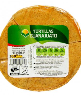 Pre Cut Guajillo Corn Tortilla for Frying 1kg