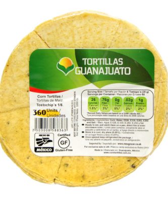 Pre Cut Yellow Corn Tortilla for Frying 1kg