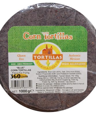 Pre Cut Blue Corn Tortilla for Frying 1kg