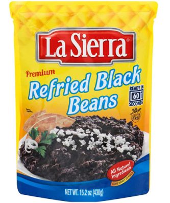 La Sierra Black Beans Refried Pouch 430g