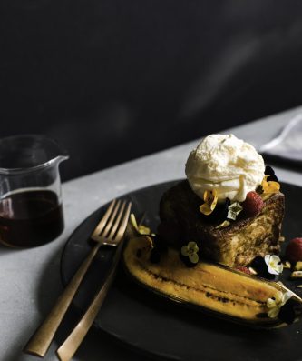 Brioche French Toast with Brûléed Bananas