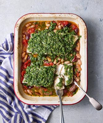 One Tray Mediterranean Fish Bake