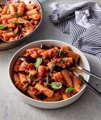 Simple Roasted Eggplant Pasta