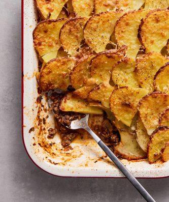 Beef and Lentil Shepherd's Pie with Scalloped Potatoes
