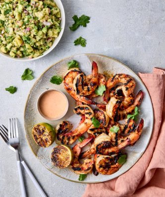 Grilled Chilli Lime Prawns