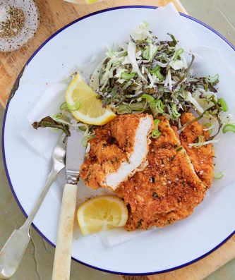 Chicken Schnitzel and Slaw