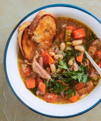 Pork Hock Soup with Sourdough Toast