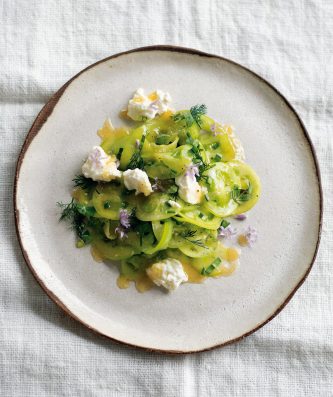 Green Tomato & Ricotta Salad