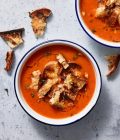 Roasted Tomato Soup with Garlic Toast