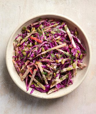 Simple Apple, Dill and Cabbage Slaw