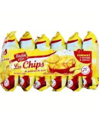 bouton dor les chips de pommes de terre