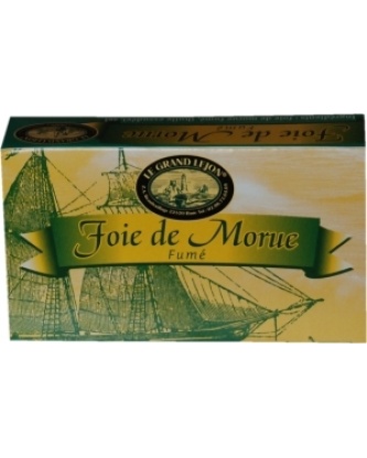 Foie de morue fumé boîte sous étui de 120g