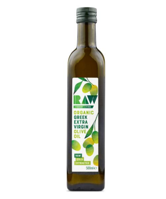 Raw Vibrant Living Huile d'olive extra vierge grecque biologique 500 ml