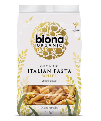 Biona Organic White Penne Pasta 500g