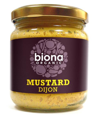Biona Moutarde de Dijon Bio sans produits laitiers, Vegan, 200g