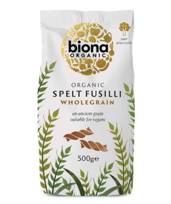 Biona Organic Spelt Fusilli Wholegrain 500g