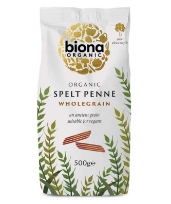 Biona Organic Spelt Penne Wholemeal Pasta 500g