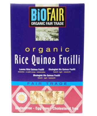 Biofair Pâtes Fusilli Riz & Quinoa Bio Sans Gluten, FairTrade, 250g