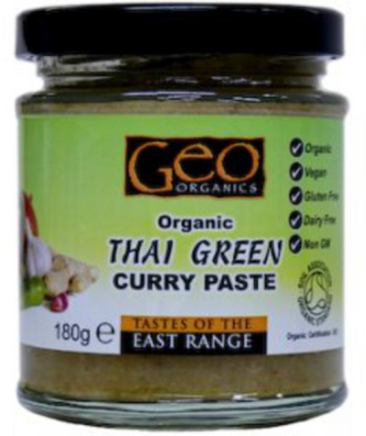 Geo Organics Pâte de Curry Vert Bio Thaïlande 190g