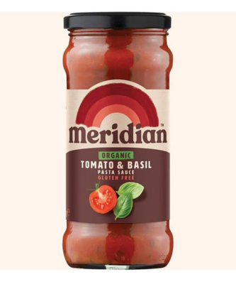 Sauce pour Pâtes Tomate & Basilic Bio Meridian 350g