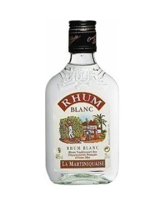 LA MARTINIQUE ; Flask rhum blanc 40% 6x20 cl