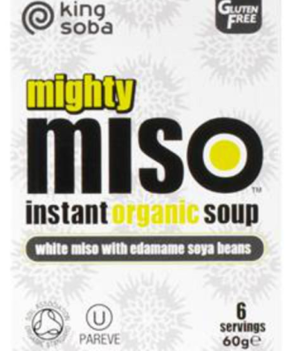 King Soba Soupe Miso Edamame & Wakame Bio Sans Gluten, sans blé, 60g
