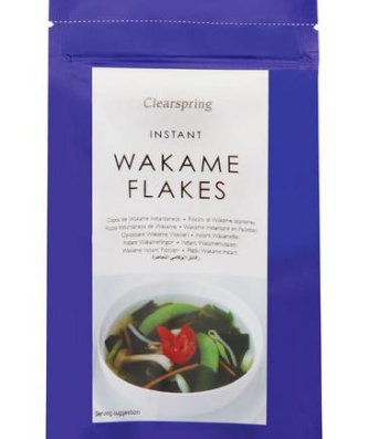 Flocons d'Algues Wakame Instantanées Clearspring 25g