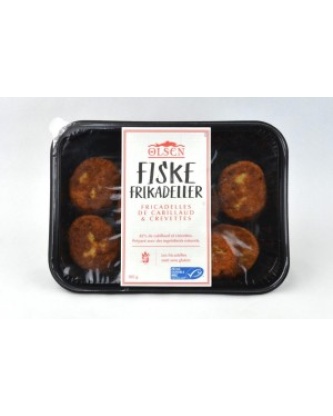 Mini fricadelles de cabillaud & crevettes barquette 9x20g