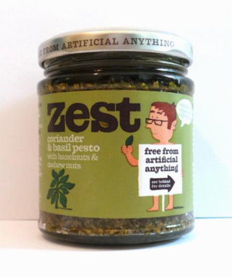 Zeste Coriandre, Basilic & Pesto Noisette Sans Gluten, Végétalien 165g