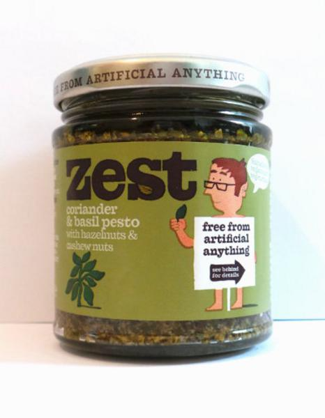 Zeste Coriandre, Basilic & Pesto Noisette Sans Gluten, Végétalien 165g