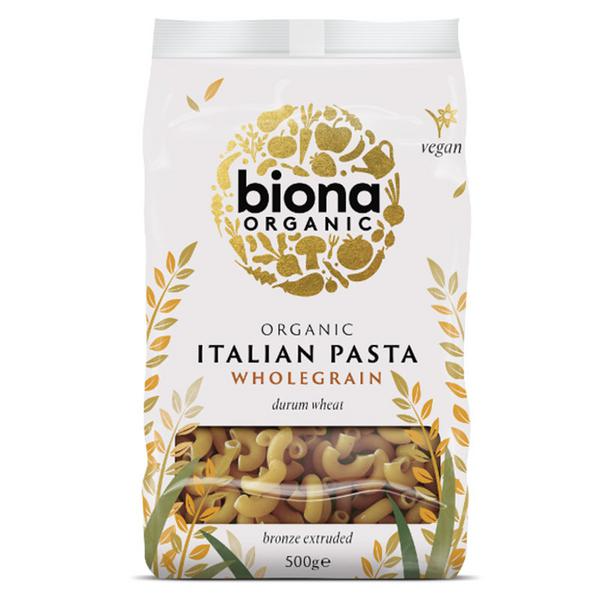 Biona Organic Wholegrain Macaroni Pasta 500g