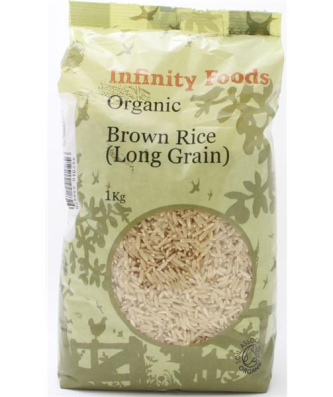 Infinity Foods Riz Complet Biologique à Grains Longs 1kg