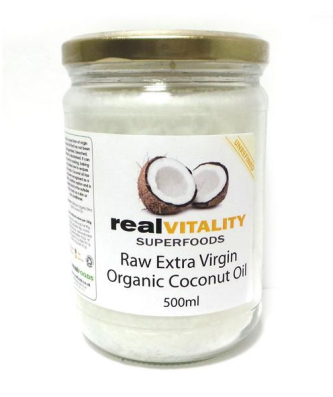 Real Foods Huile de Noix de Coco Extra Vierge Crue Biologique 500 ml