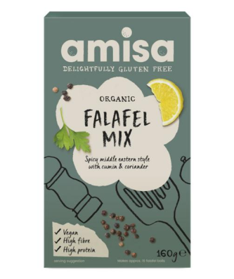 Mélange de falafels bio Amisa au cumin et à la coriandre sans produits laitiers, 160g