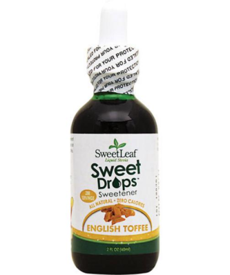 Sweetleaf English Toffee Liquid Stevia Drops Édulcorant Végétalien 60 ml