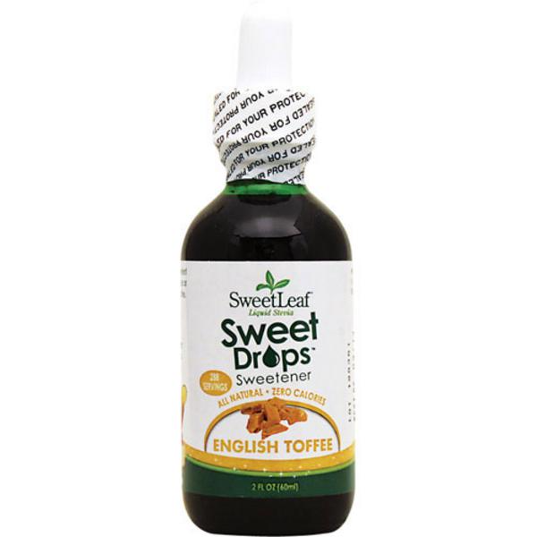 Sweetleaf English Toffee Liquid Stevia Drops Édulcorant Végétalien 60 ml