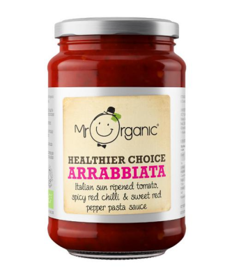 Mr Organic Sauce pour Pâtes au Piment Arrabbiata Bio Vegan, 350g