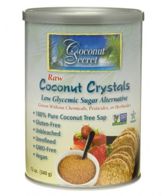 Coconut Secret Cristaux de Noix de Coco Édulcorant Sans Gluten, Végétalien 340g