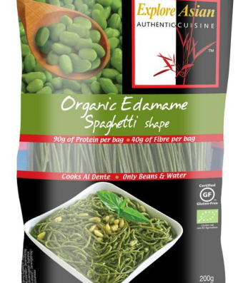 Explorez les spaghettis aux edamames bio asiatiques sans gluten, 200 g