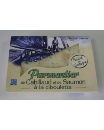 Parmentier cabillaud & saumon en barquette de 300g