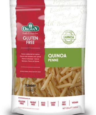Orgran Multigrain Quinoa Penne Pâtes Sans Gluten, Végétalien 250g