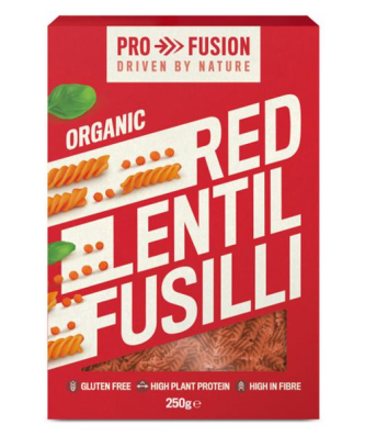 Profusion Pâtes Fusilli Lentilles Rouges Bio Sans Gluten, 250g