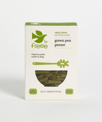 Doves Farm Organic Green Pea Penne Pasta Gluten Free, 250g